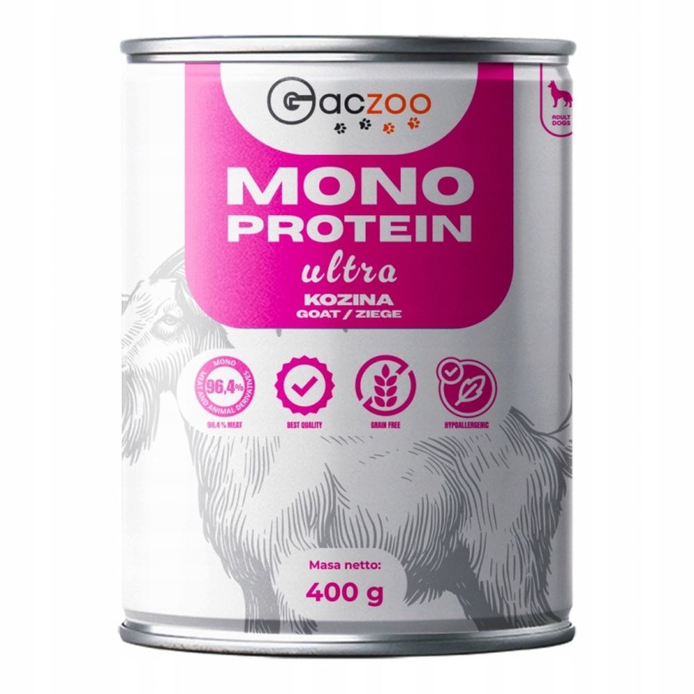 Gaczoo MONO Protein Ultra karma mokra dla psa Kozina 400g